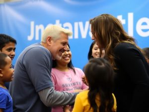 Celebrități implicate în proiecte caritabile, momente emoționante.