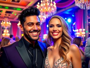 Cupluri neașteptate în lumea mondenă la un eveniment.